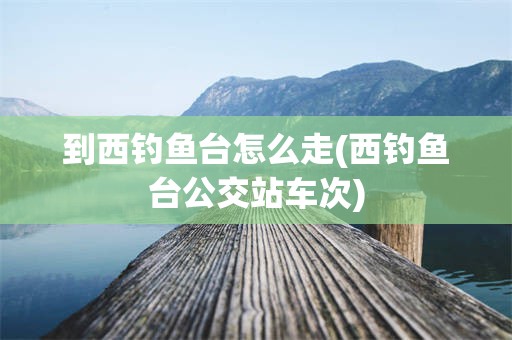 到西钓鱼台怎么走(西钓鱼台公交站车次)
