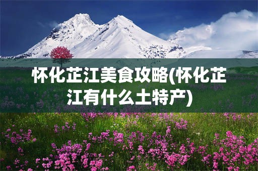 怀化芷江美食攻略(怀化芷江有什么土特产)