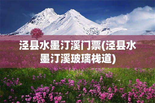 泾县水墨汀溪门票(泾县水墨汀溪玻璃栈道)