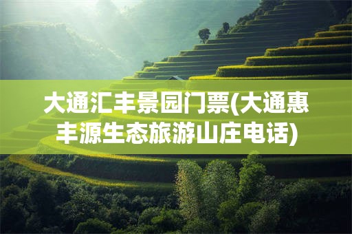 大通汇丰景园门票(大通惠丰源生态旅游山庄电话)