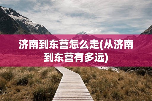 济南到东营怎么走(从济南到东营有多远)