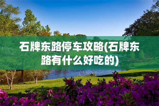 石牌东路停车攻略(石牌东路有什么好吃的)