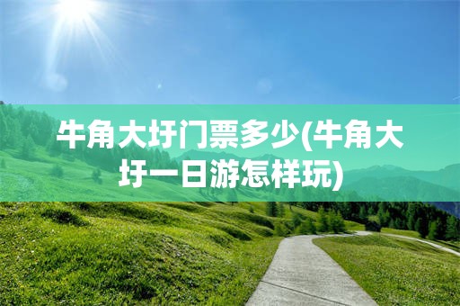 牛角大圩门票多少(牛角大圩一日游怎样玩)
