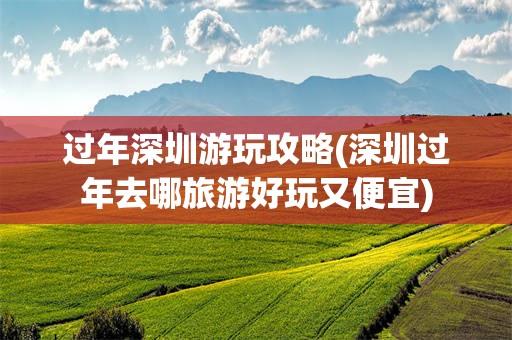 过年深圳游玩攻略(深圳过年去哪旅游好玩又便宜)