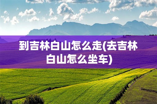 到吉林白山怎么走(去吉林白山怎么坐车)