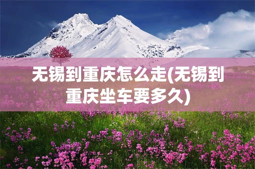 无锡到重庆怎么走(无锡到重庆坐车要多久)