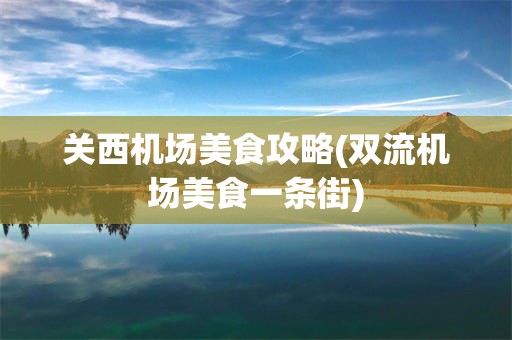 关西机场美食攻略(双流机场美食一条街)