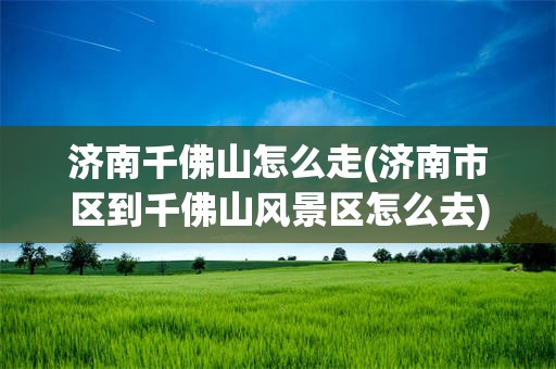 济南千佛山怎么走(济南市区到千佛山风景区怎么去)
