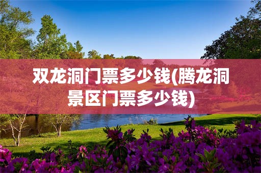 双龙洞门票多少钱(腾龙洞景区门票多少钱)