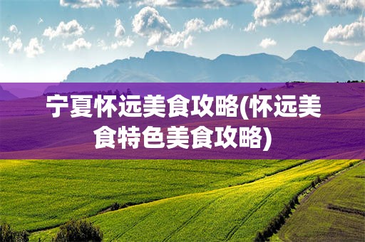 宁夏怀远美食攻略(怀远美食特色美食攻略)