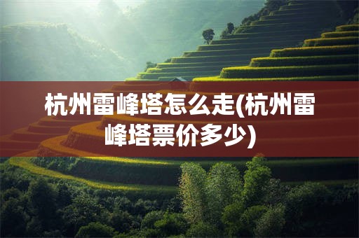 杭州雷峰塔怎么走(杭州雷峰塔票价多少)