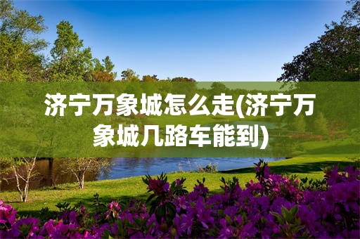 济宁万象城怎么走(济宁万象城几路车能到)
