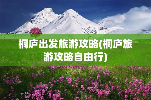 桐庐出发旅游攻略(桐庐旅游攻略自由行)