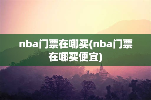nba门票在哪买(nba门票在哪买便宜)