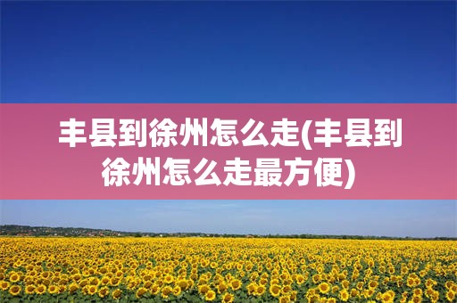丰县到徐州怎么走(丰县到徐州怎么走最方便)