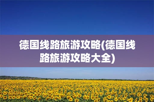 德国线路旅游攻略(德国线路旅游攻略大全)