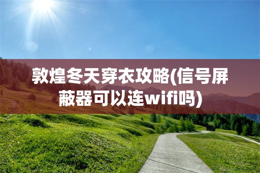 敦煌冬天穿衣攻略(信号屏蔽器可以连wifi吗)