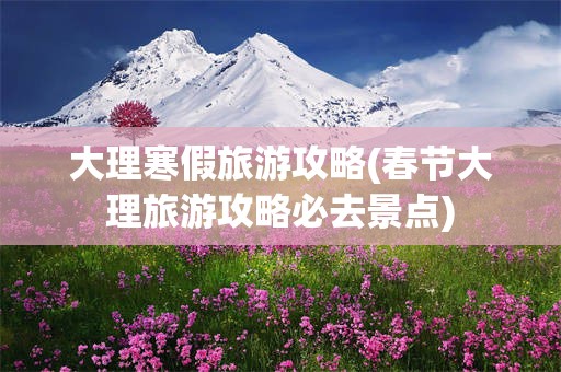 大理寒假旅游攻略(春节大理旅游攻略必去景点)