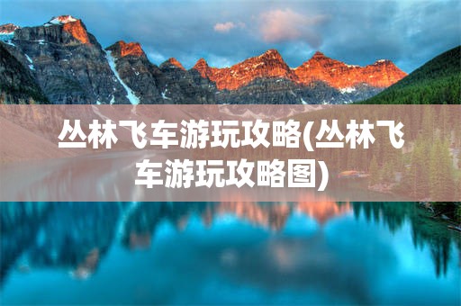 丛林飞车游玩攻略(丛林飞车游玩攻略图)