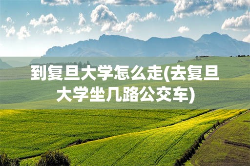 到复旦大学怎么走(去复旦大学坐几路公交车)