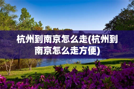 杭州到南京怎么走(杭州到南京怎么走方便)