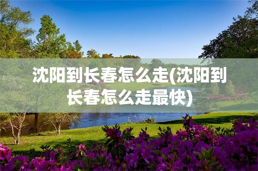 沈阳到长春怎么走(沈阳到长春怎么走最快)