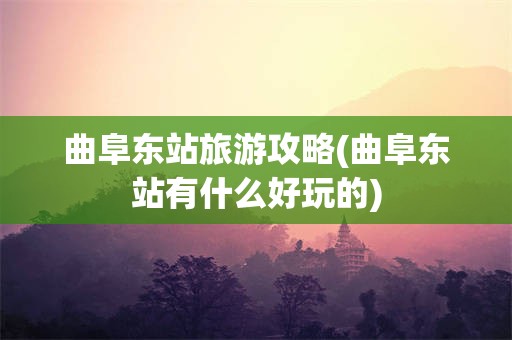 曲阜东站旅游攻略(曲阜东站有什么好玩的)