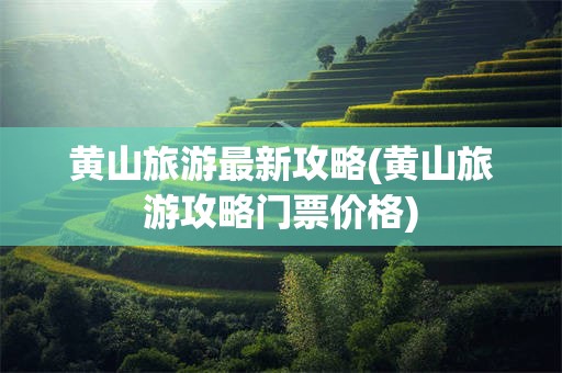 黄山旅游最新攻略(黄山旅游攻略门票价格)