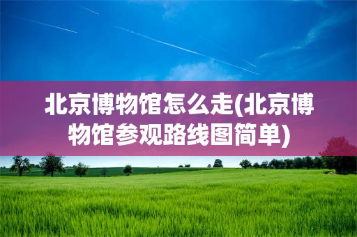 北京博物馆怎么走(北京博物馆参观路线图简单)