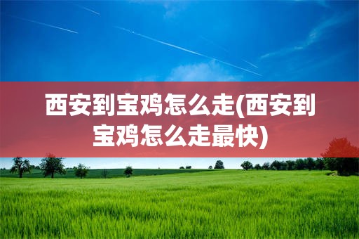 西安到宝鸡怎么走(西安到宝鸡怎么走最快)