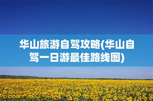 华山旅游自驾攻略(华山自驾一日游最佳路线图)