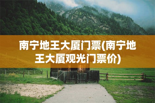 南宁地王大厦门票(南宁地王大厦观光门票价)