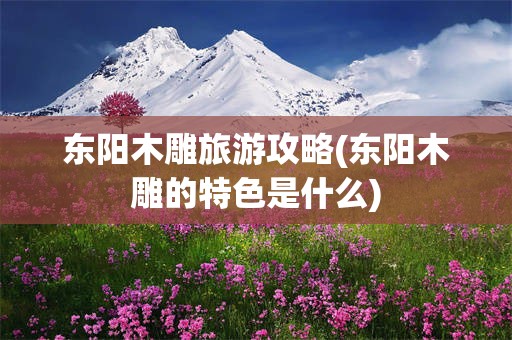 东阳木雕旅游攻略(东阳木雕的特色是什么)