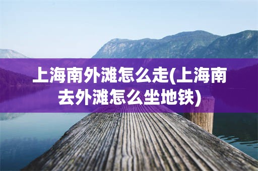 上海南外滩怎么走(上海南去外滩怎么坐地铁)