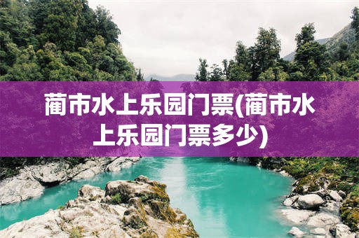 蔺市水上乐园门票(蔺市水上乐园门票多少)