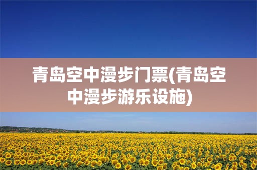 青岛空中漫步门票(青岛空中漫步游乐设施)