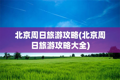 北京周日旅游攻略(北京周日旅游攻略大全)