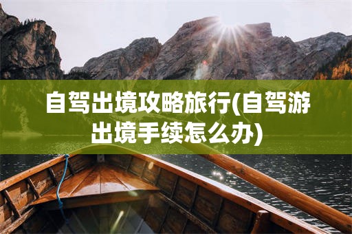 自驾出境攻略旅行(自驾游出境手续怎么办)