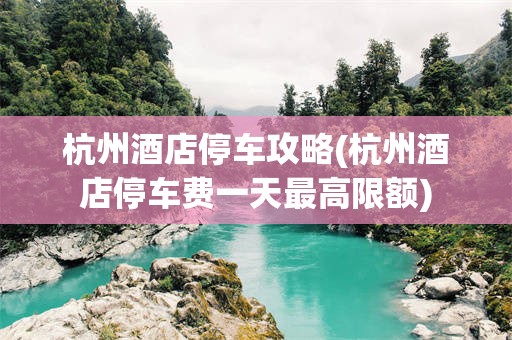 杭州酒店停车攻略(杭州酒店停车费一天最高限额)