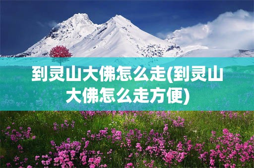 到灵山大佛怎么走(到灵山大佛怎么走方便)