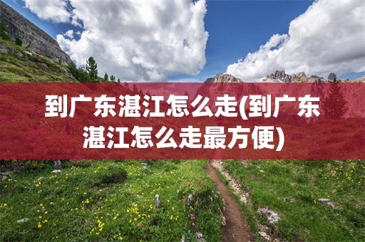 到广东湛江怎么走(到广东湛江怎么走最方便)