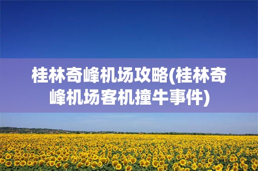 桂林奇峰机场攻略(桂林奇峰机场客机撞牛事件)