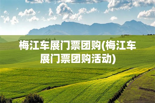 梅江车展门票团购(梅江车展门票团购活动)