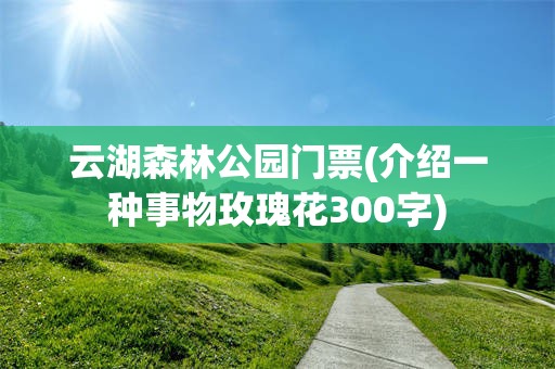 云湖森林公园门票(介绍一种事物玫瑰花300字)
