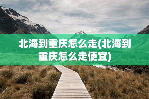 北海到重庆怎么走(北海到重庆怎么走便宜)