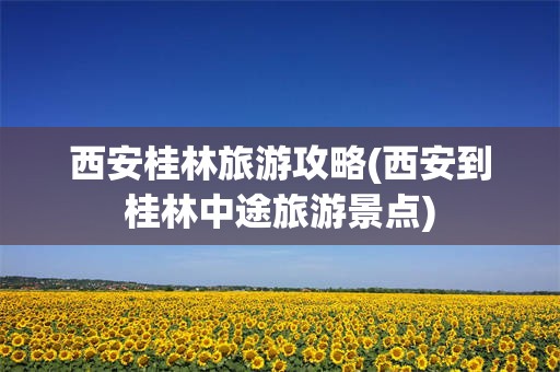 西安桂林旅游攻略(西安到桂林中途旅游景点)