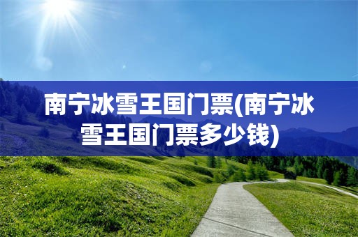 南宁冰雪王国门票(南宁冰雪王国门票多少钱)