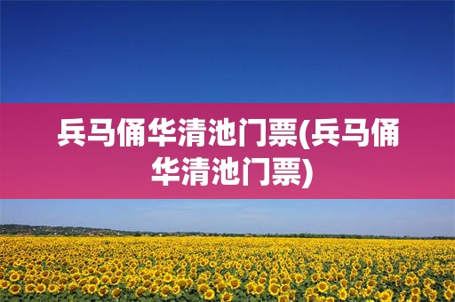 兵马俑华清池门票(兵马俑 华清池门票)