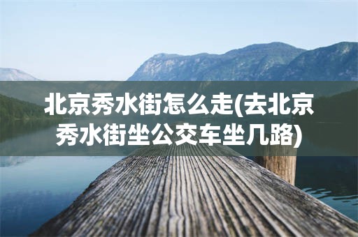 北京秀水街怎么走(去北京秀水街坐公交车坐几路)