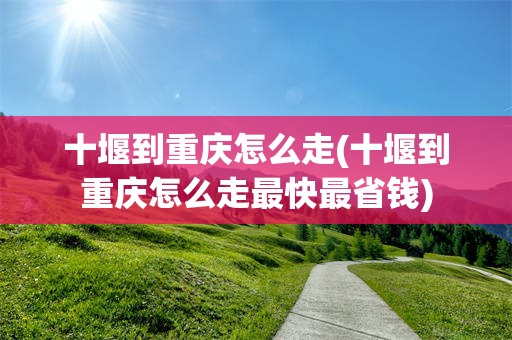 十堰到重庆怎么走(十堰到重庆怎么走最快最省钱)